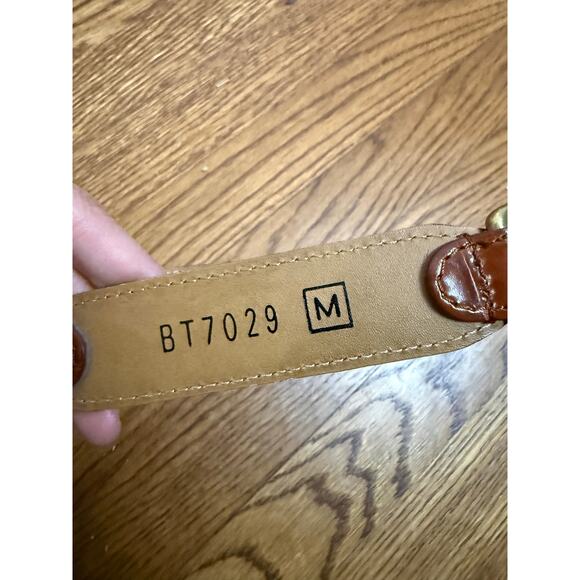 Vintage Fossil Brown Leather Belt Size Medium - Picture 4 of 7